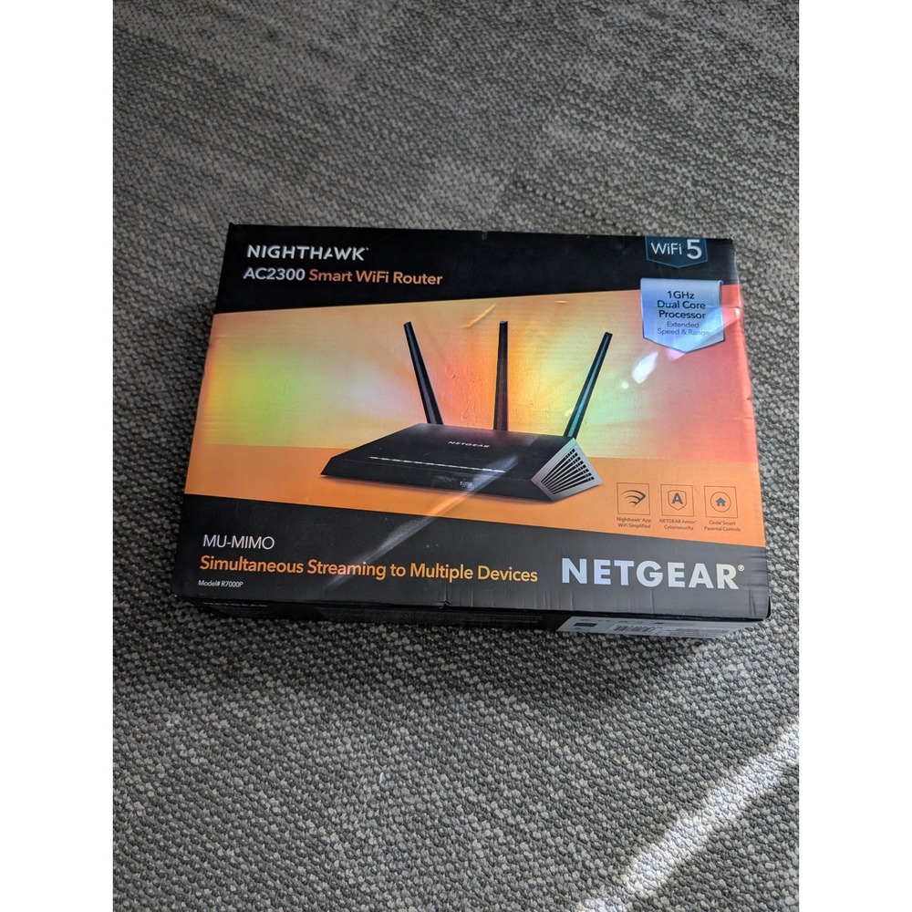 Netgear Nighthawk AC2300 Smart WiFi Router R7000P Dual Band MU-MIMO WiFi 5